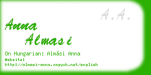 anna almasi business card